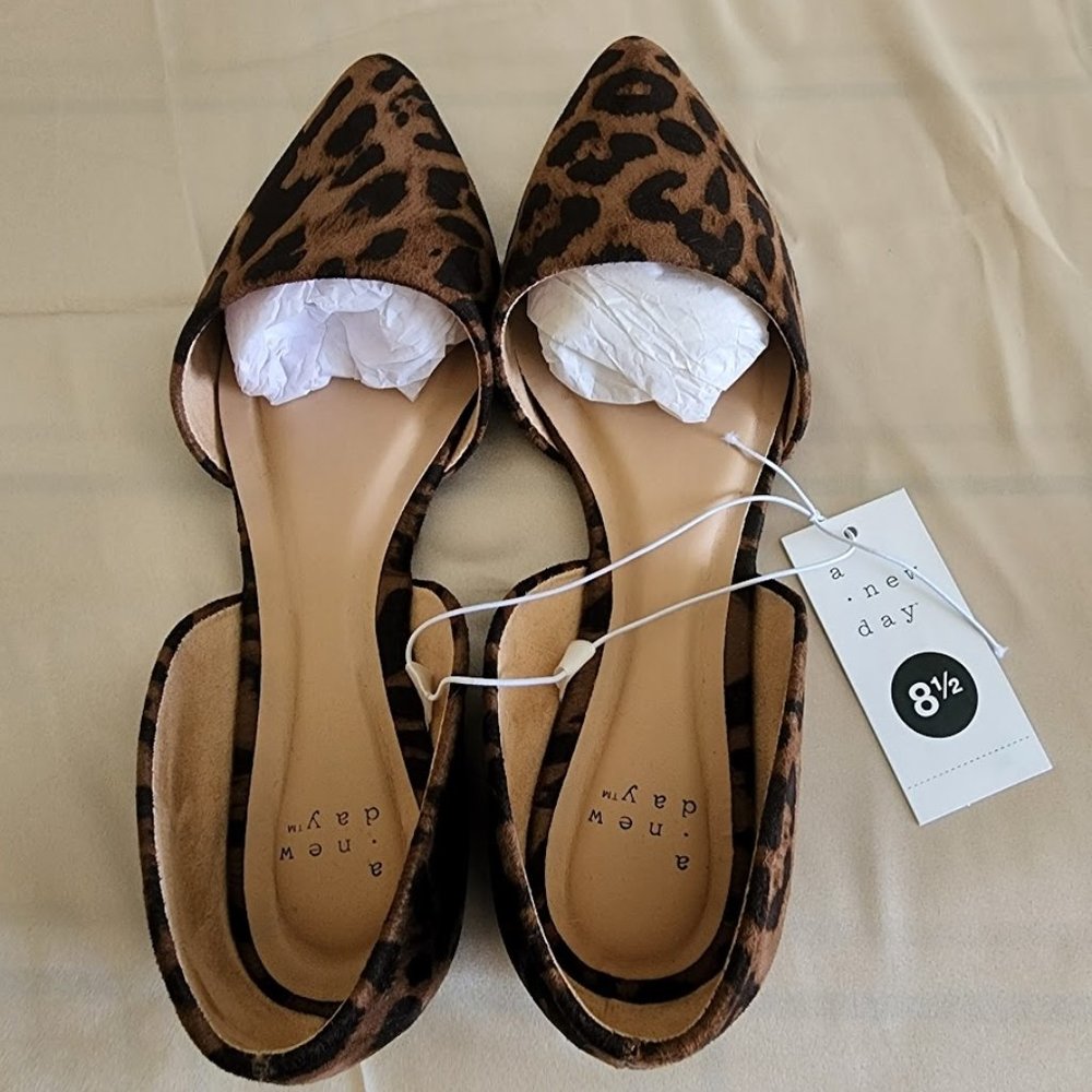 A New Day Leopard Animal Print Flats NEW IN BOX